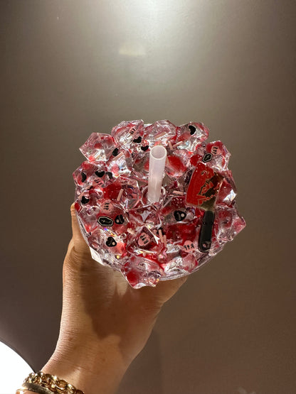 Ghost Face Blood Drip Snowglobe Tumbler
