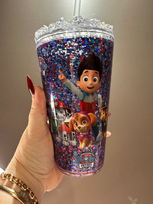 Paw Patrol Glitter Snowglobe Tumbler