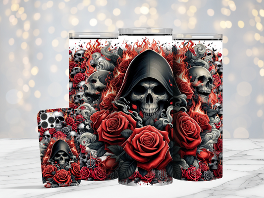 Skulls With Red Roses Bundle