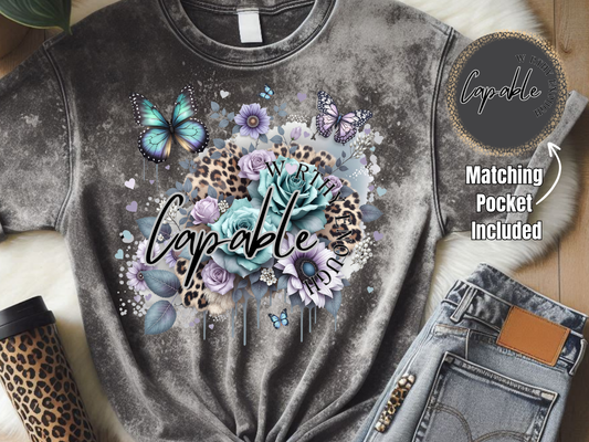 Capable, Worthy, Enough - DTF Print- Comes With Pocket