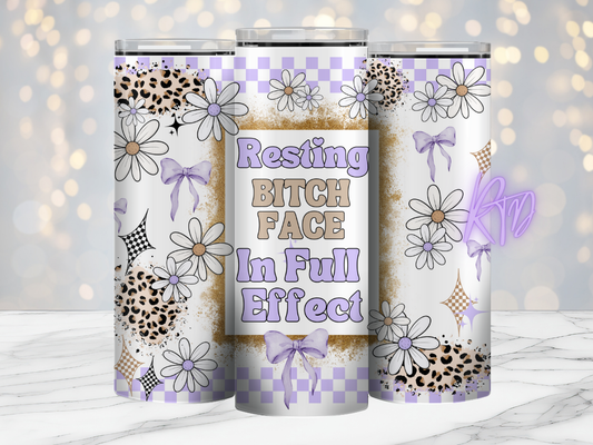 Resting Bitch Face Leopard Print- 20oz Tumbler