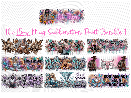 15oz Mug  Sublimation Print Bundle 1