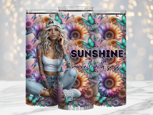 Sunshine Mixed With Sass - 20oz Tumbler