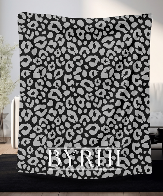 Blanket - Black Leopard Print - BYRHI