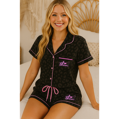 Let them Leopard Print Pyjamas PRE ORDER- 19 NOVEMBER ESTIMATED ARRIVAL