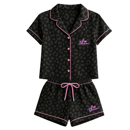 Let them Leopard Print Pyjamas PRE ORDER- 19 NOVEMBER ESTIMATED ARRIVAL